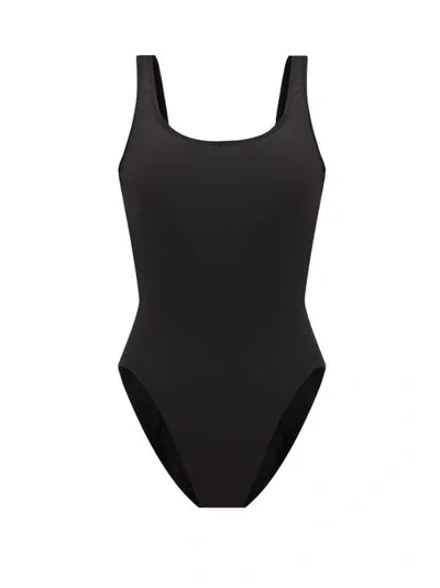 Norma Kamali Scoop-neck Open-back Swimsuit In Black