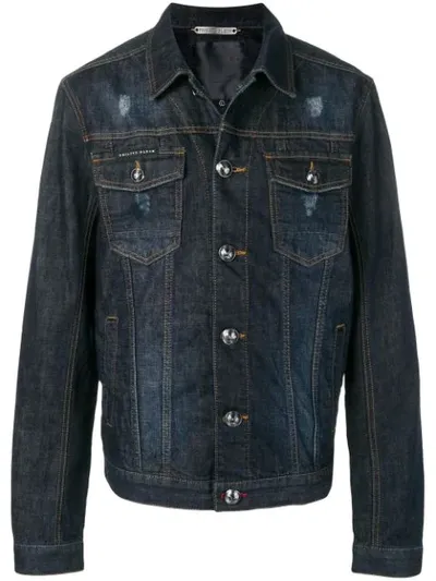 Philipp Plein Classic Denim Jacket In Blue