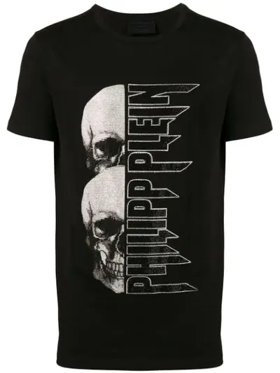 Philipp Plein Skull Logo Print T-shirt In White