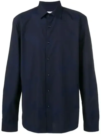 Versace Classic Plain Shirt In Blue