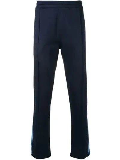 Calvin Klein Contrast Stripe Trousers In Blue