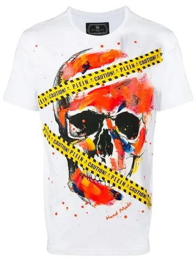 Philipp Plein Skull Print T-shirt In White