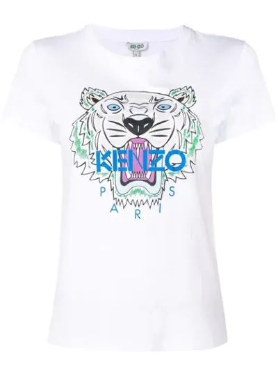 Kenzo Classic Tiger Graphic Tee In White