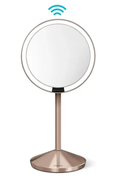 Simplehuman 5-inch Mini Countertop Sensor Makeup Mirror In Rose Gold