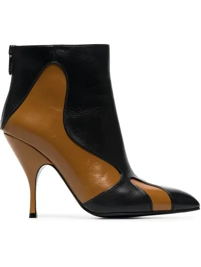 Bottega Veneta Curl 100 Leather Boots In Black