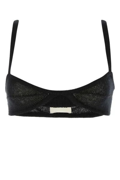 Khaite Eda Cashmere Soft-cup Bra In Black