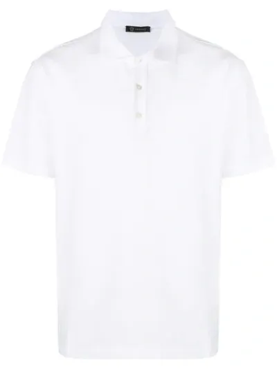 Versace Basic Polo Shirt In Bianco