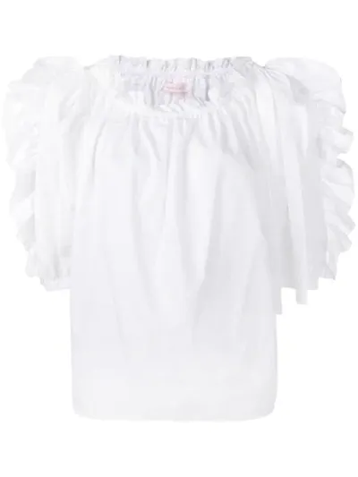 See By Chloé Ruched Loose Top In White