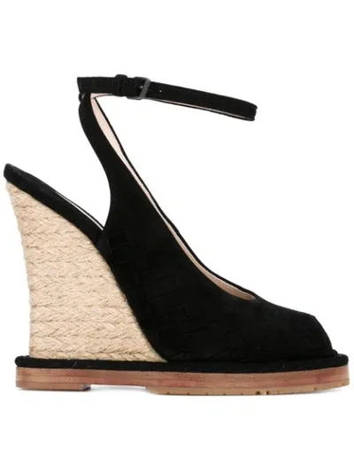 Bottega Veneta Wedge Sandals In Black