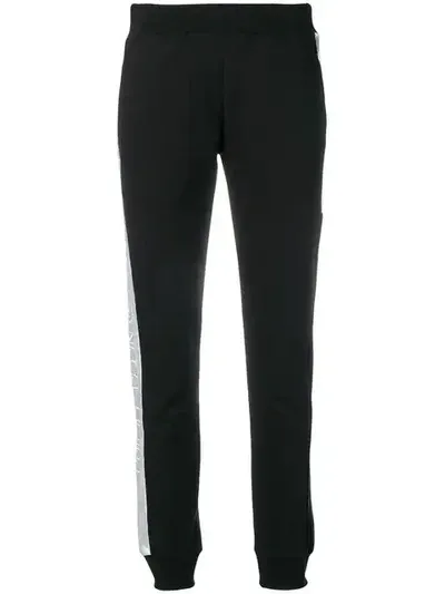 Philipp Plein Contrast Panel Jogging Bottoms In Black