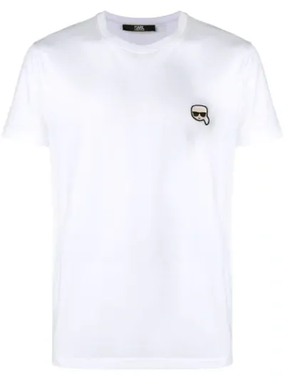 Karl Lagerfeld Ikonik Karl Patch T-shirt In White