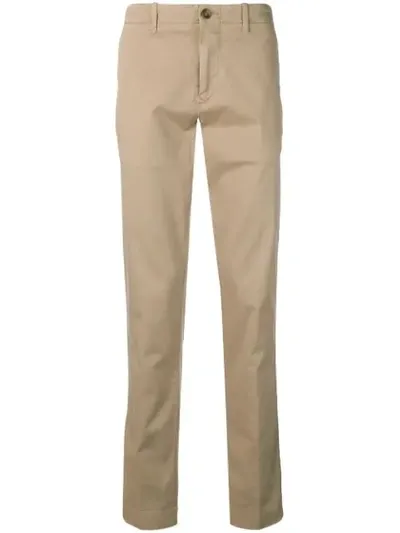 Corneliani Straight Chino Trousers In Neutrals