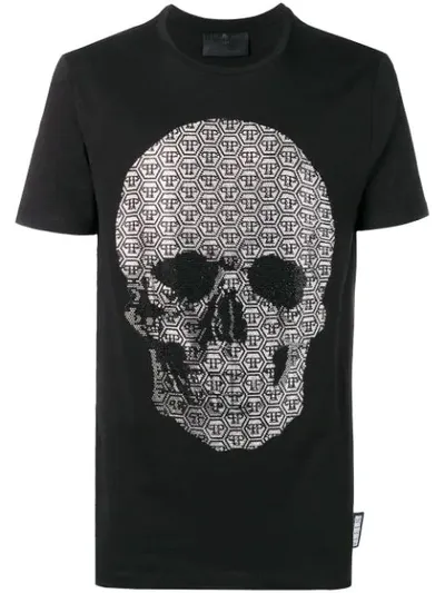 Philipp Plein Logo Patch T-shirt In Black