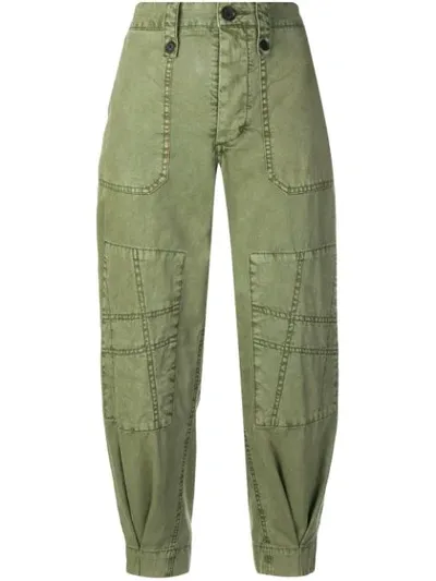 Zadig & Voltaire Pia Military Trousers In Green