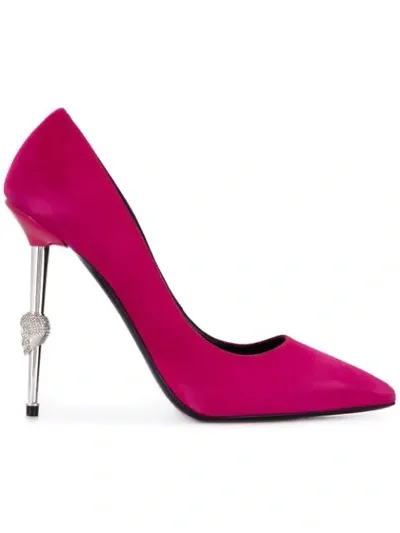 Philipp Plein Decollete Pointed Pumps In Pink