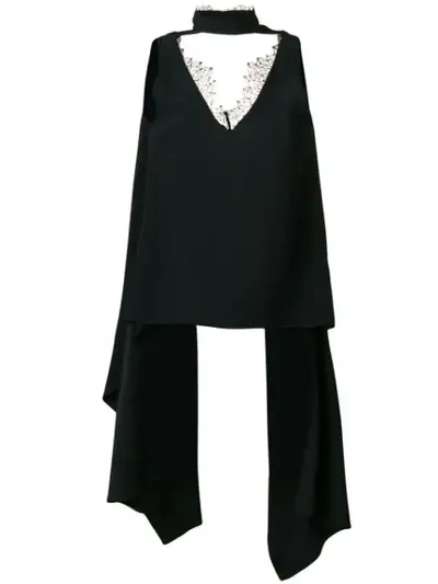 Almaz Cut-out Chest Top In Black