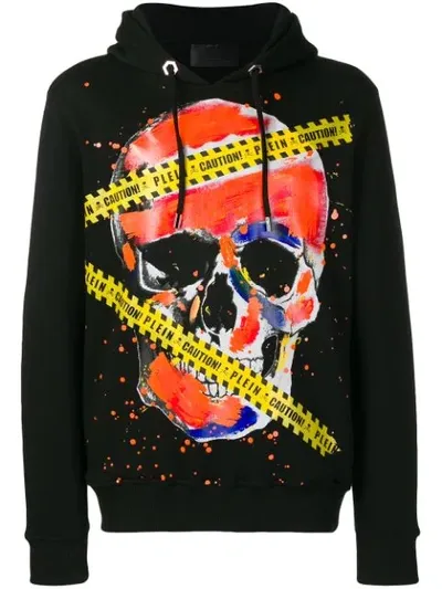 Philipp Plein Skull Print Hoodie In Black