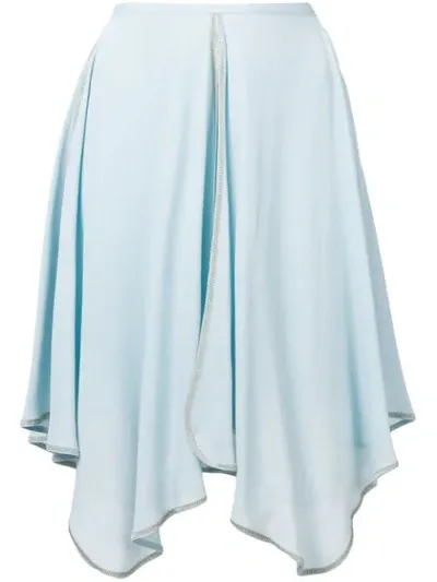 See By Chloé Uneven Draped Skirt In Blue