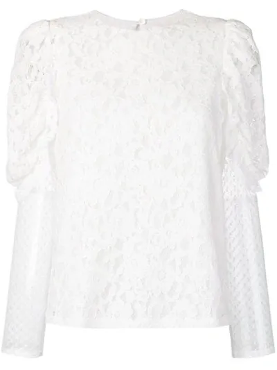 See By Chloé Longsleeved Lace Blouse In White