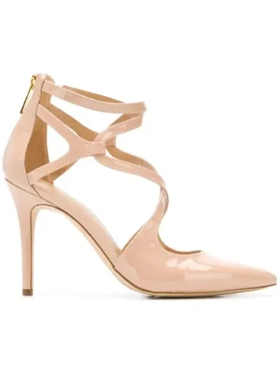 Michael Michael Kors Crossover Strap Pumps In Pink