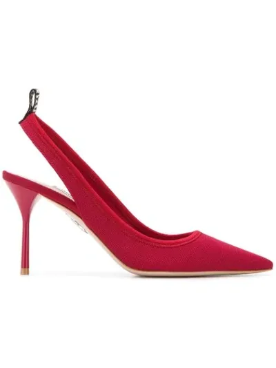 Miu Miu Stretch Slingbacks In Red