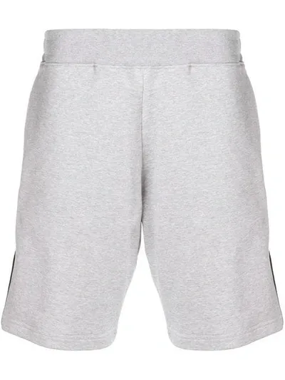 Moschino Branded Track Shorts In Grey