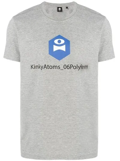 Aspesi Kinky Atoms Print T-shirt In Grey