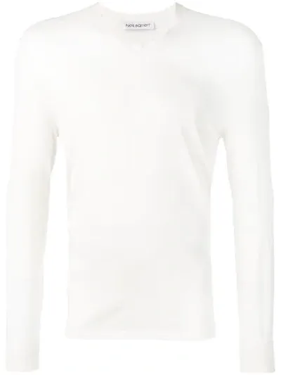 Neil Barrett Fine Knit Jumper In Neutrals