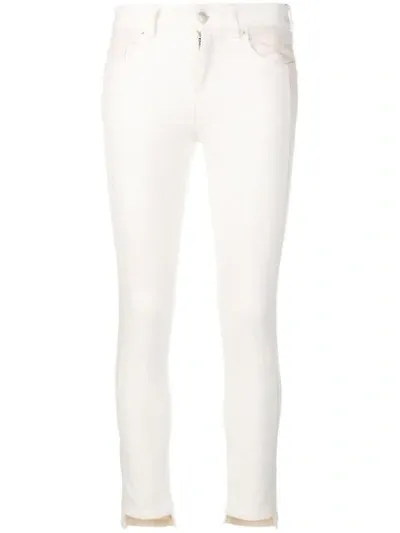 Alexander Mcqueen Panelled Skinny Jeans In Neutrals