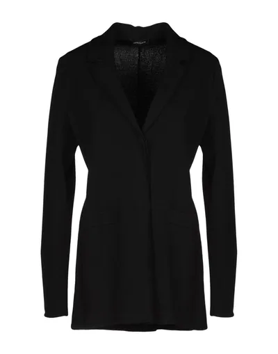 Anneclaire Blazer Style Cardigan In Black