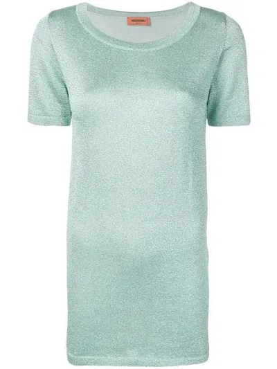 Missoni Metallic T-shirt In Blue