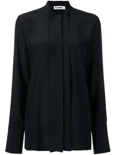 Jil Sander Classic Longsleeved Blouse In Black