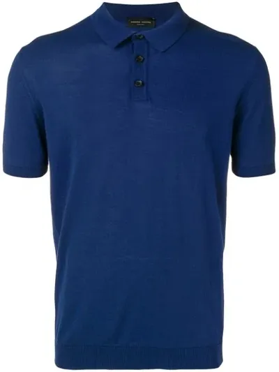 Roberto Collina Classic Polo Shirt In Blue