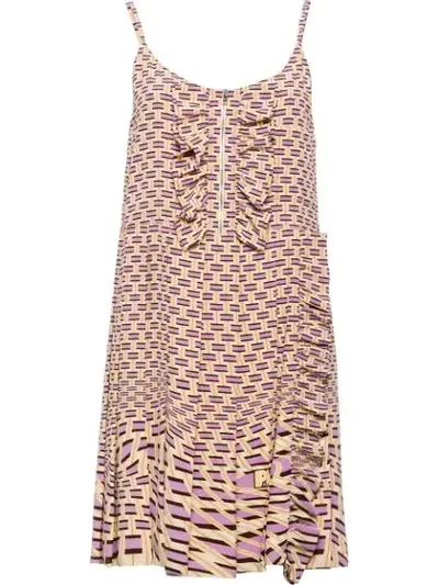 Prada Crepe De Chine Dress In Pink