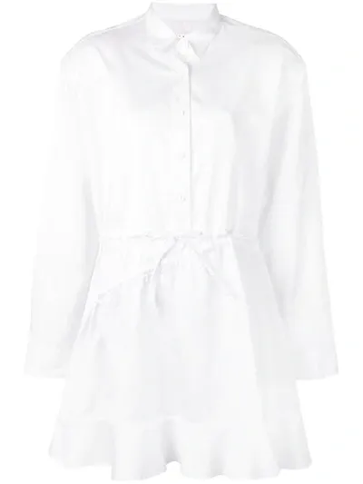 Almaz Short Shirt Dress In White