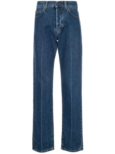 Msgm High Waisted Regular Jeans In Blue