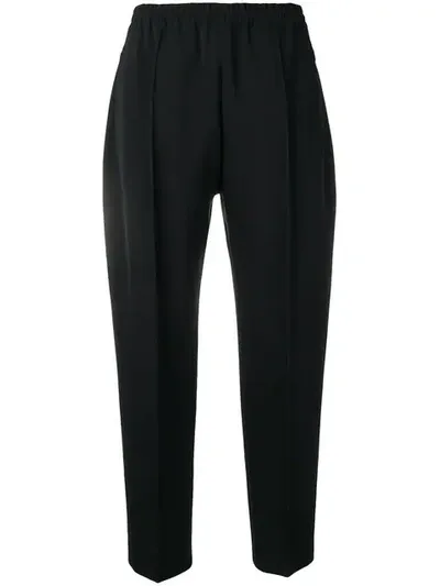 Joseph High-rise Tapered Trousers In Black