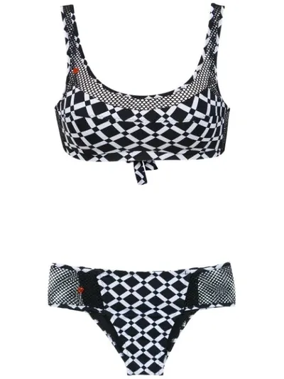 Amir Slama Printed Bikini In Black