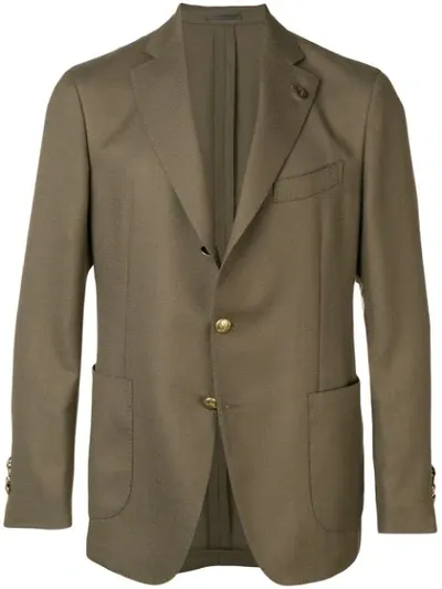 Gabriele Pasini Single Breasted Blazer In Green