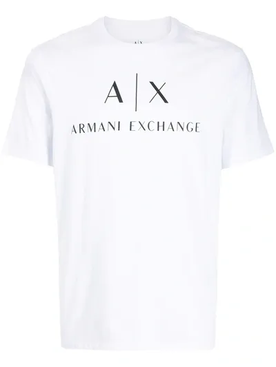 Armani Exchange Text Logo T-shirt In White