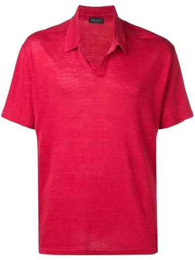 Roberto Collina Classic Polo Shirt In Red