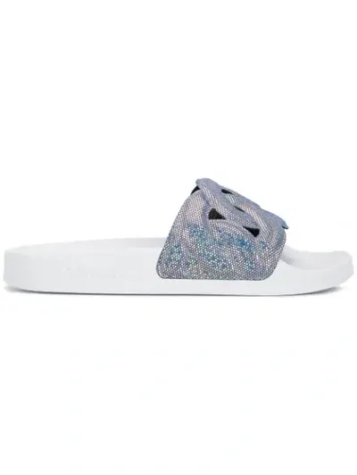 Casadei Pool Flat Slides In Blue