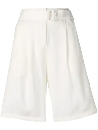 Roberto Cavalli High-waisted Shorts In White