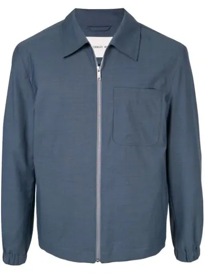 Cerruti 1881 Front Zipped Jacket In Blue