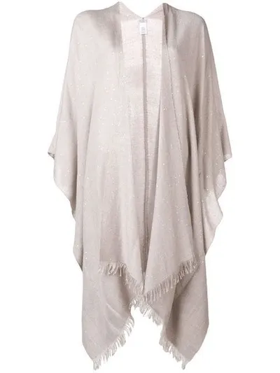 Brunello Cucinelli Oversized Sequinned Cardigan In Neutrals