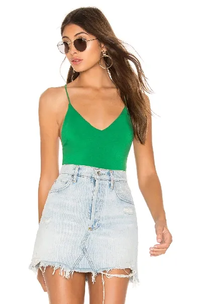 Superdown Chrissy Knit Bodysuit In Green