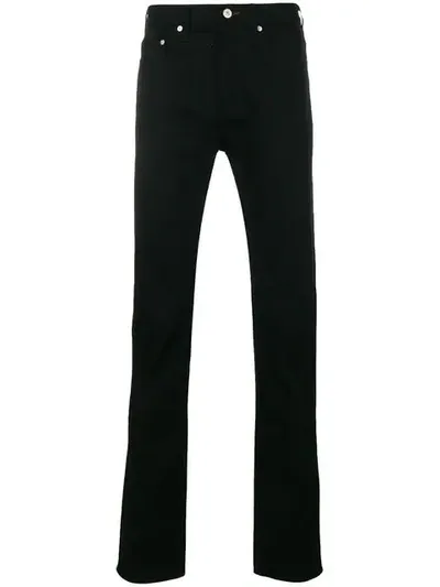 Ps By Paul Smith Flared Mid-rise Jeans In Black