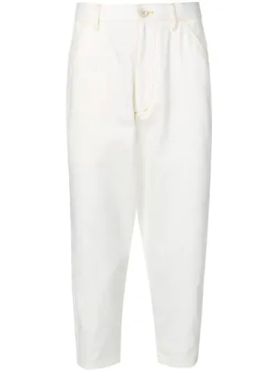 Comme Des Garçons Shirt Cropped Jeans In White