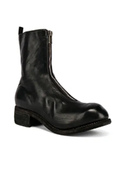 Guidi Full Grain Horse Front Zip Boot In Black