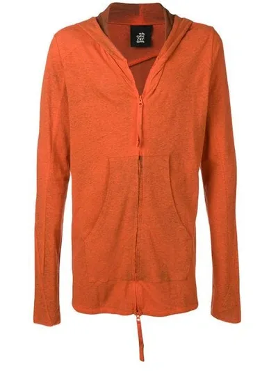 Thom Krom Zip-up Hoodie In Orange